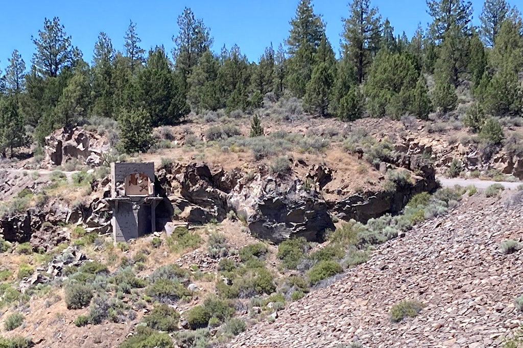 Remnants of the 1915 Tumalo Dam in the Tumalo Natural Area between Sisters and Bend