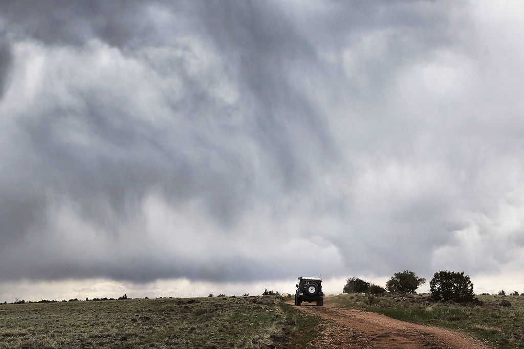 Rain clouds in the desert - photograph by Marc Doiron